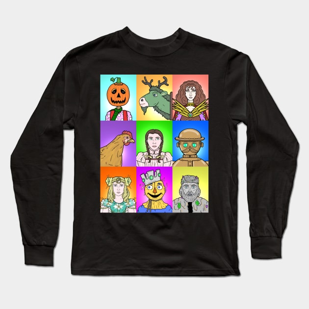 "Return To Oz" portraits collage Long Sleeve T-Shirt by FancyKat